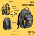 CAT DA981023 20'' 2+1 Bölmeli PVC Tabanlı Ağır Hizmet Bez Alet Sırt Takım Çantası