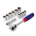 WORKPRO WP202557 12 Parça 3/8’’ CR-V Metrik Profesyonel Lokma Takımı