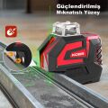 KOBB KBL32G Profesyonel Li-ion Yatay 360° ve Dikey Otomatik Hizalamalı Yeşil Nokta Şakül ve Yeşil Çapraz Çizgi Lazer