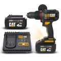 CAT DX1130.1 18Volt/4.0Ah Li-ion 80Nm Çift Akülü Kömürsüz Profesyonel Şarjlı Darbeli Matkap