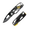 CAT DA980265 Kemer Askı Kancalı Katlanabilir 13CM Paslanmaz Çelik Siyah Kamp Çakısı