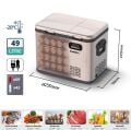 Coolist CLK50D 12/24V/220Volt 49 Litre Çift Bölmeli Outdoor Kompresörlü Bluetooth Bağlantılı Oto Buzdolabı