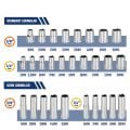 WORKPRO WP202524 1/4'’ 3/8’’ Metrik 75 Parça Cr-V Profesyonel Lokma Takımı