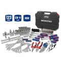 WORKPRO WP202533 1/4'’ 3/8’’ 1/2'’ 123 Parça Cr-V Metrik Ağır Hizmet Lokma ve Kombine Anahtar Takımı