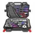 WORKPRO WP202533 1/4'’ 3/8’’ 1/2'’ 123 Parça Cr-V Metrik Ağır Hizmet Lokma ve Kombine Anahtar Takımı