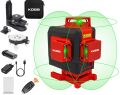 KOBB KBL35G Profesyonel Li-ion Şarjlı 4X360⁰ Otomatik Hizalamalı Yeşil Çapraz Çizgi Lazer Distomat+Uzaktan Kumanda