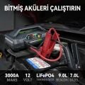 Lokithor JA3000PRO 12V 3000Amp LiFePO4 Akıllı Akü Takviye + Pompa + Powerbank + Led Lamba