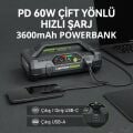 Lokithor JA3000PRO 12V 3000Amp LiFePO4 Akıllı Akü Takviye + Pompa + Powerbank + Led Lamba