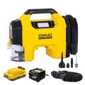 STANLEY SXVI02001A 12V/18V 2Ah Li-ion Şarjlı 160 PSI Dijital Göstergeli Lastik&Yatak Şişirme Pompası+Araç Süpürgesi