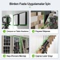KOBB KBL36GTP Profesyonel Li-ion Şarjlı 4X360⁰ LCD Ekran Otomatik Hizalamalı Yeşil Çapraz Çizgi Lazer Distomat+Tripod