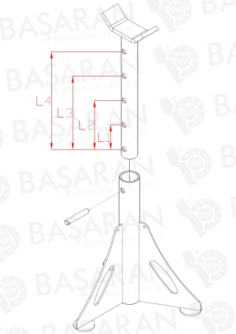 BAŞARAN 6 Ton Araç Altı Besleme Sehpası