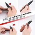 WORKPRO WP211015 2-IN-1 Ahşap Saplı Profesyonel Cep Çakısı & Katlanır Rötuş Maket Bıçağı + 11 Adet Yedek Bıçak