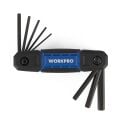 WORKPRO WP222028 8 Parça CR-V Metrik Çakı Tipi Profesyonel Allen Anahtar Takımı