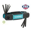WORKPRO WP222030 8 Parça CR-V Çakı Tipi Torx Profesyonel Allen Anahtar Takımı