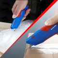 WORKPRO WP213010 Kemer Askı Kancalı Otomatik Geri Çekilebilir Mandallı Rötuş Maket Bıçağı + 3 Adet Yedek Bıçak